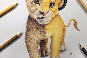 dibujos del rey leon a lapiz