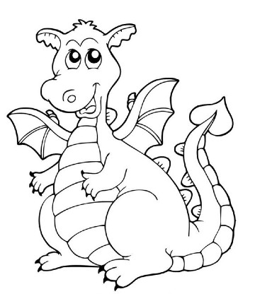 dibujos de dragones para niños para colorear