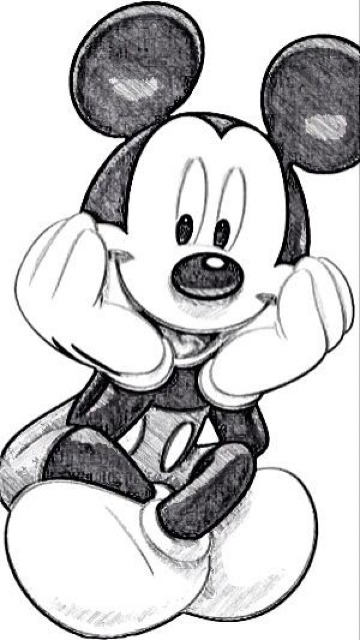 dibujos de mickey mouse a lapiz para colorear