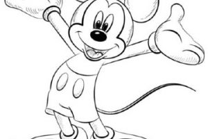 dibujos de mickey mouse a lapiz para niños
