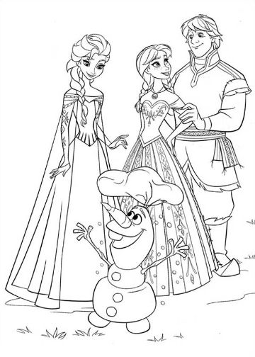 dibujos de frozen para colorear personajes