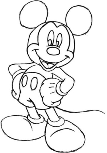 mickey mouse para dibujar para llenar de color